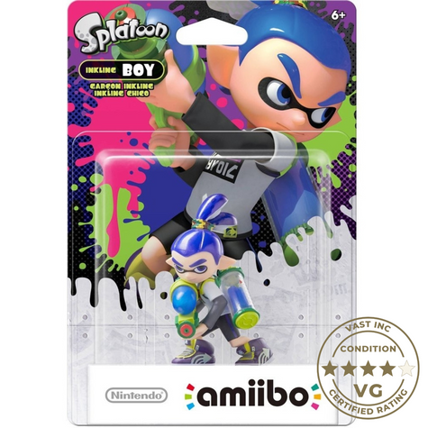 amiibo Splatoon Wave 1 Inkling Boy -- Condition: Very Good