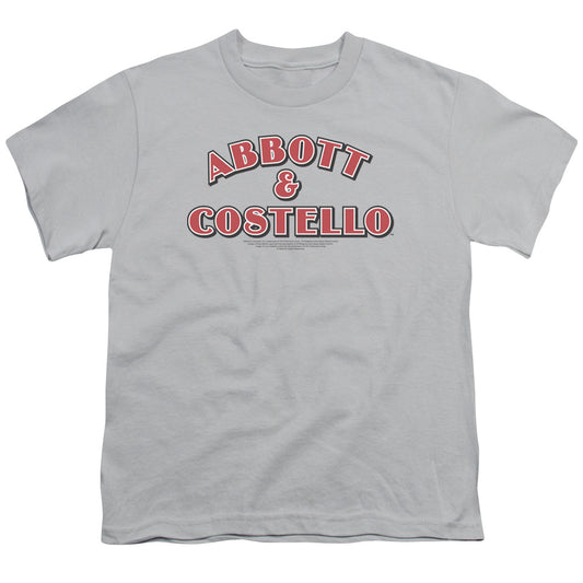 ABBOTT AND COSTELLO : LOGO S\S YOUTH 18\1 SILVER XL