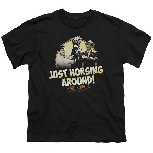 ABBOTT AND COSTELLO : HORSING AROUND S\S YOUTH 18\1 BLACK MD