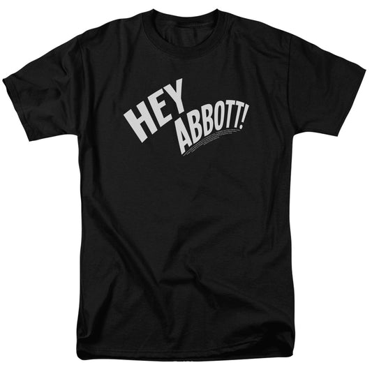 ABBOTT AND COSTELLO : HEY ABBOTT S\S ADULT 18\1 BLACK XL
