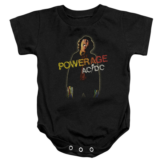 AC\DC : POWERAGE INFANT SNAPSUIT Black SM (6 Mo)