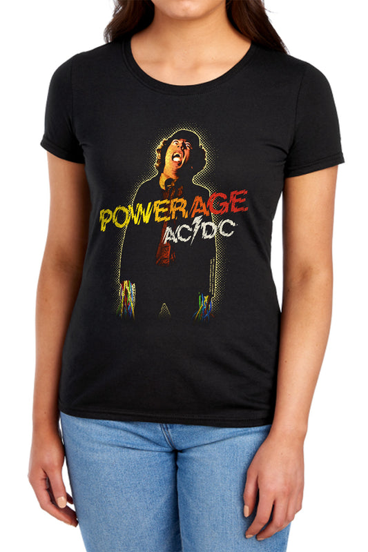 AC\DC : POWERAGE WOMENS SHORT SLEEVE Black 2X