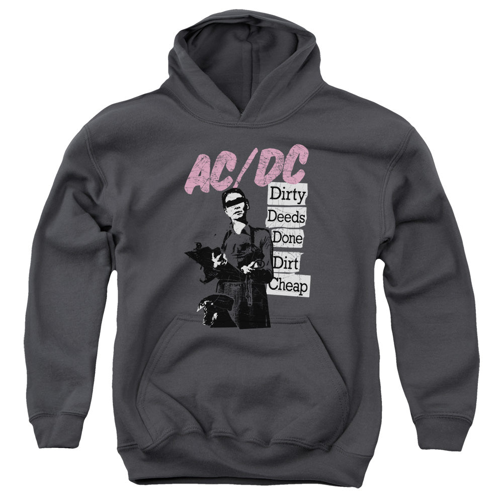 AC\DC : DIRTY DEEDS YOUTH PULL-OVER HOODIE Charcoal LG