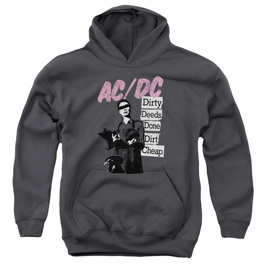 AC\DC : DIRTY DEEDS YOUTH PULL-OVER HOODIE Charcoal XL