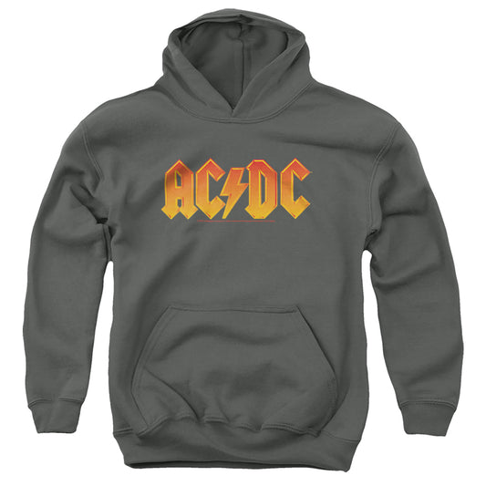 AC\DC : LOGO YOUTH PULL-OVER HOODIE Charcoal LG