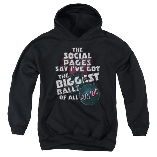 AC\DC : BIG BALLS YOUTH PULL-OVER HOODIE Black MD