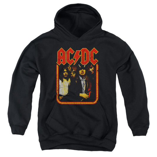 AC\DC : GROUP DISTRESSED YOUTH PULL-OVER HOODIE Black LG