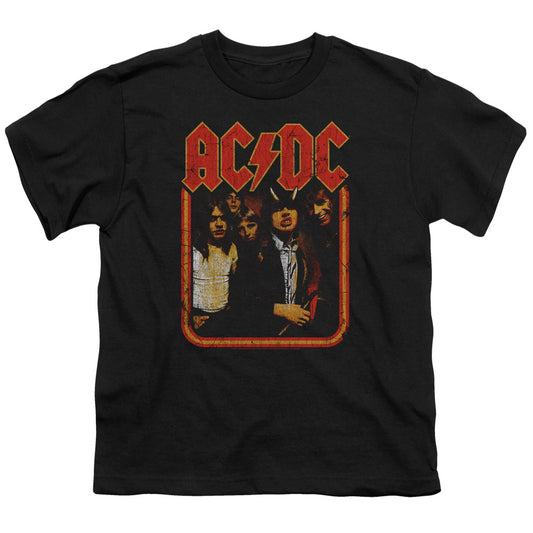 AC\DC : GROUP DISTRESSED S\S YOUTH 18\1 Black XL