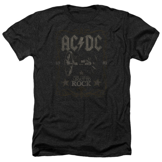 AC\DC : ROCK LABEL ADULT HEATHER Black 2X