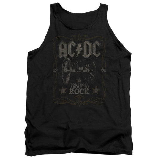 AC\DC : ROCK LABEL ADULT TANK Black 2X