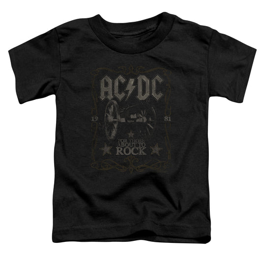AC\DC : ROCK LABEL S\S TODDLER TEE Black LG (4T)
