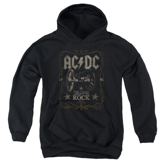 AC\DC : ROCK LABEL YOUTH PULL-OVER HOODIE Black MD