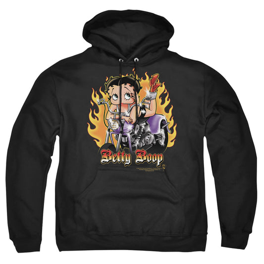 BETTY BOOP BIKER FLAMES BOOP