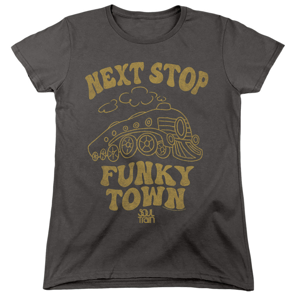 BET : SOUL TRAIN NEXT STOP WOMENS SHORT SLEEVE Charcoal MD