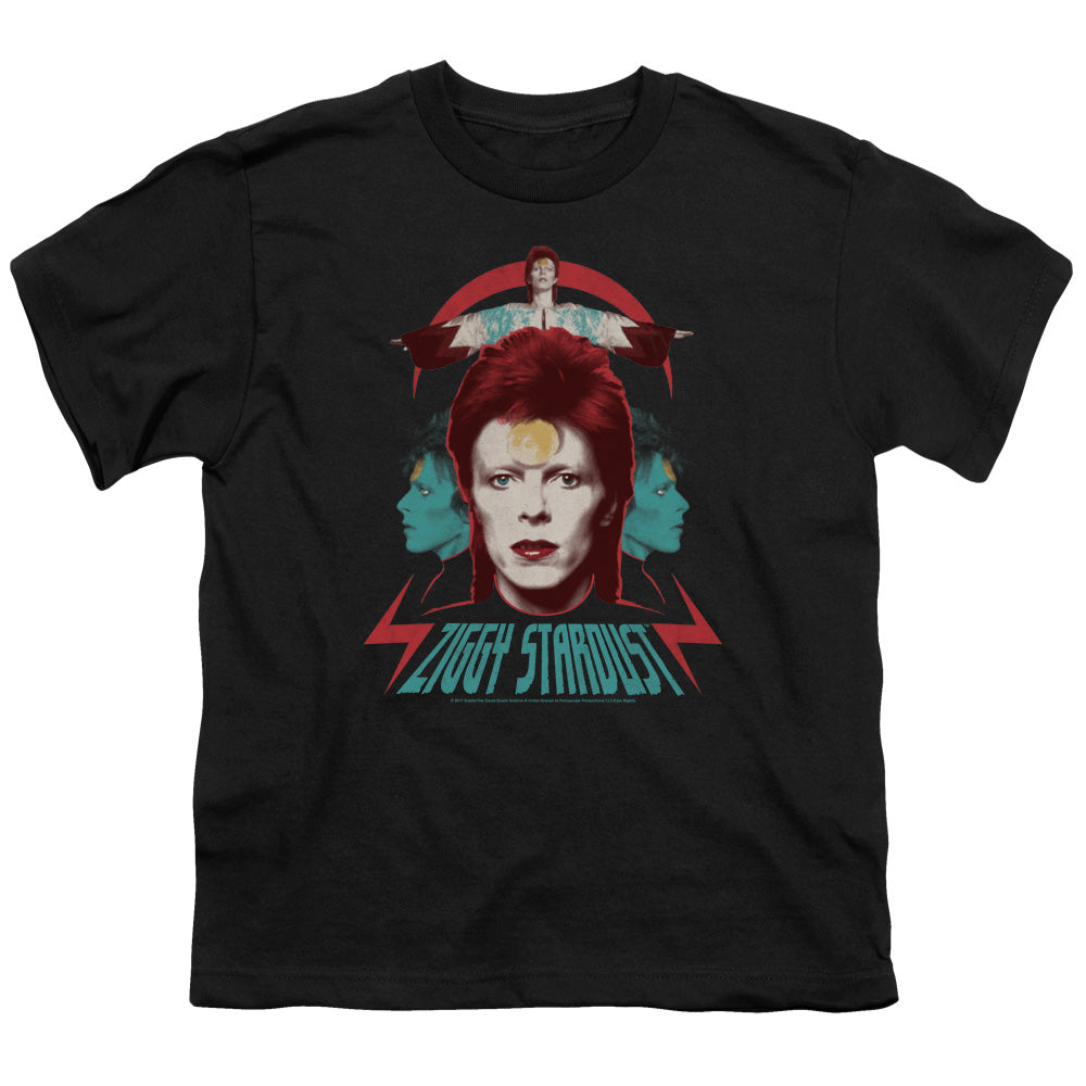 DAVID BOWIE : ZIGGY HEADS S\S YOUTH 18\1 Black LG