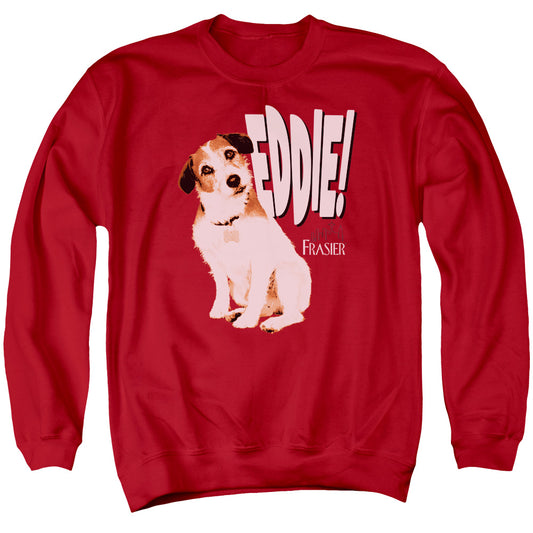 FRASIER : EDDIE ADULT CREW NECK SWEATSHIRT RED 2X