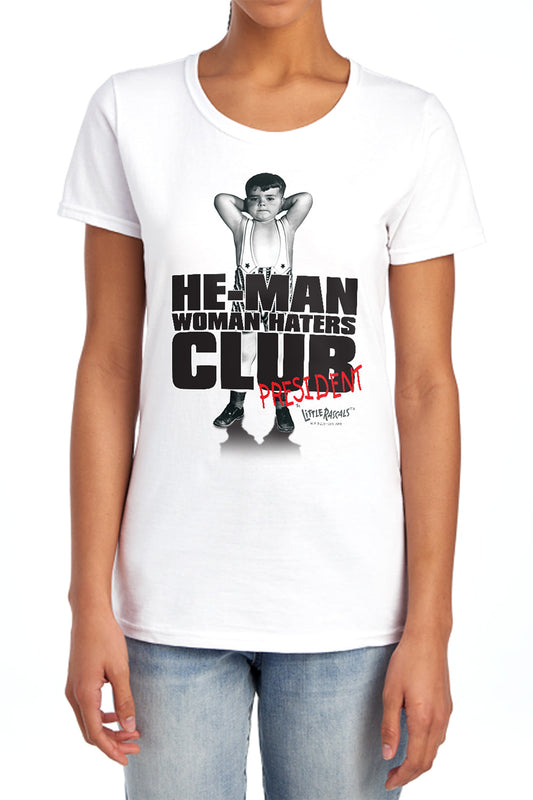 LITTLE RASCALS : CLUB PRESIDENT S\S WOMENS TEE WHITE 2X