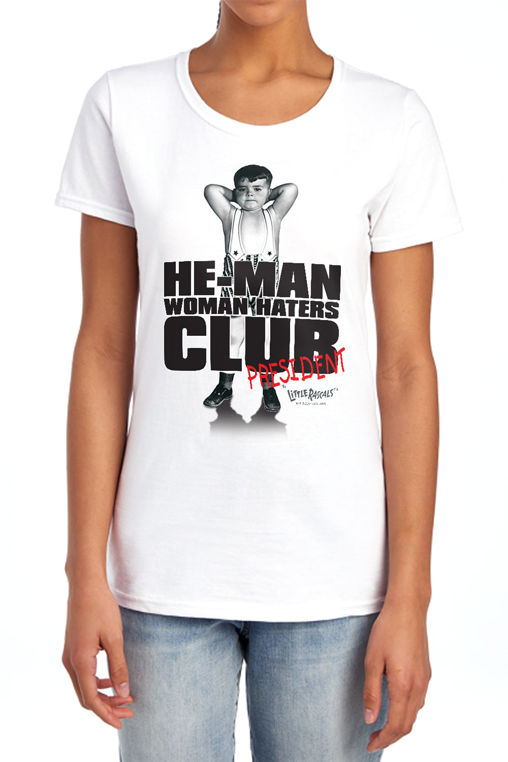 LITTLE RASCALS : CLUB PRESIDENT S\S WOMENS TEE WHITE SM