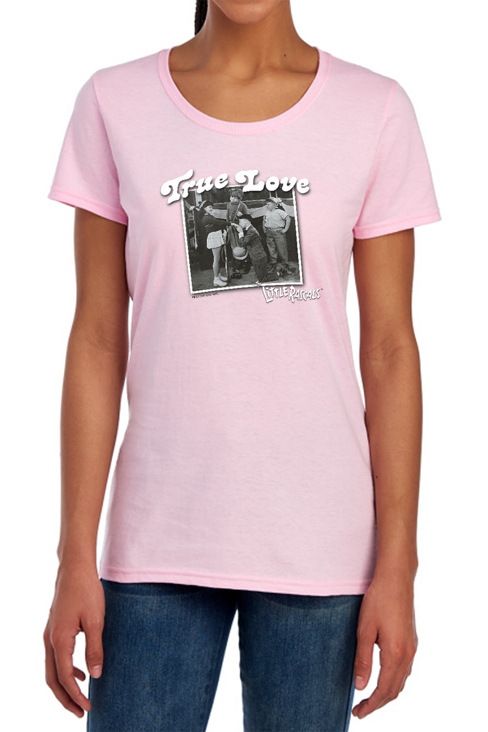 LITTLE RASCALS : TRUE LOVE S\S WOMENS TEE PINK 2X