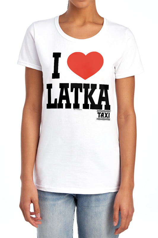 TAXI : I HEART LATKA S\S WOMENS TEE WHITE XL