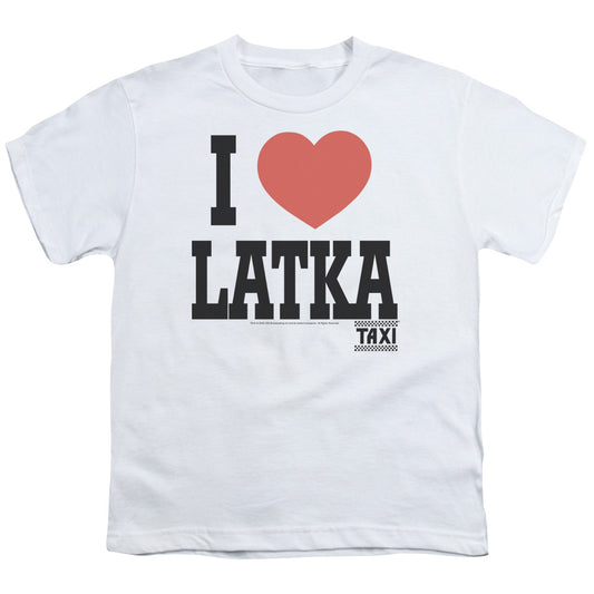 TAXI : I HEART LATKA S\S YOUTH 18\1 WHITE LG