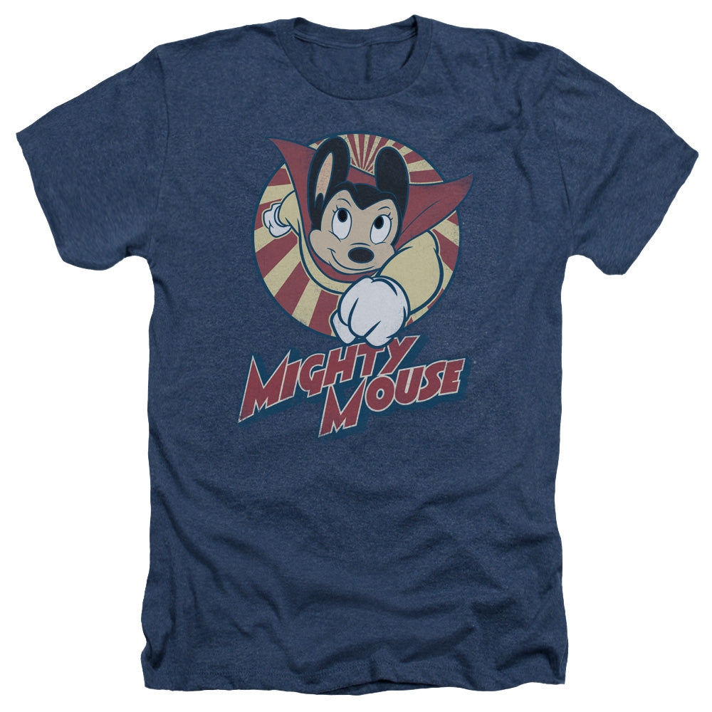 MIGHTY MOUSE : THE ONE THE ONLY ADULT HEATHER NAVY 2X