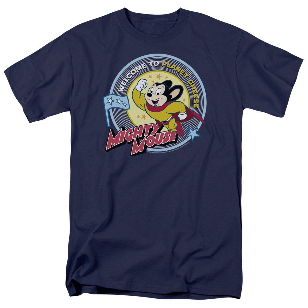 MIGHTY MOUSE : PLANET CHEESE S\S ADULT 18\1 NAVY 2X