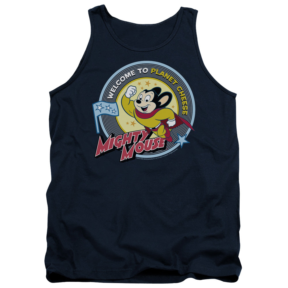 MIGHTY MOUSE : PLANET CHEESE ADULT TANK NAVY MD