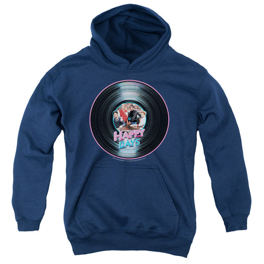 HAPPY DAYS : ON THE RECORD YOUTH PULL OVER HOODIE NAVY LG