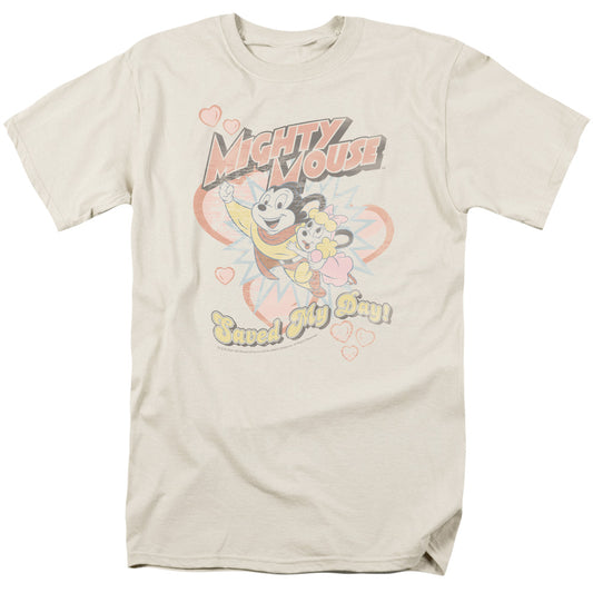 MIGHTY MOUSE : SAVED MY DAY S\S ADULT 18\1 CREAM XL