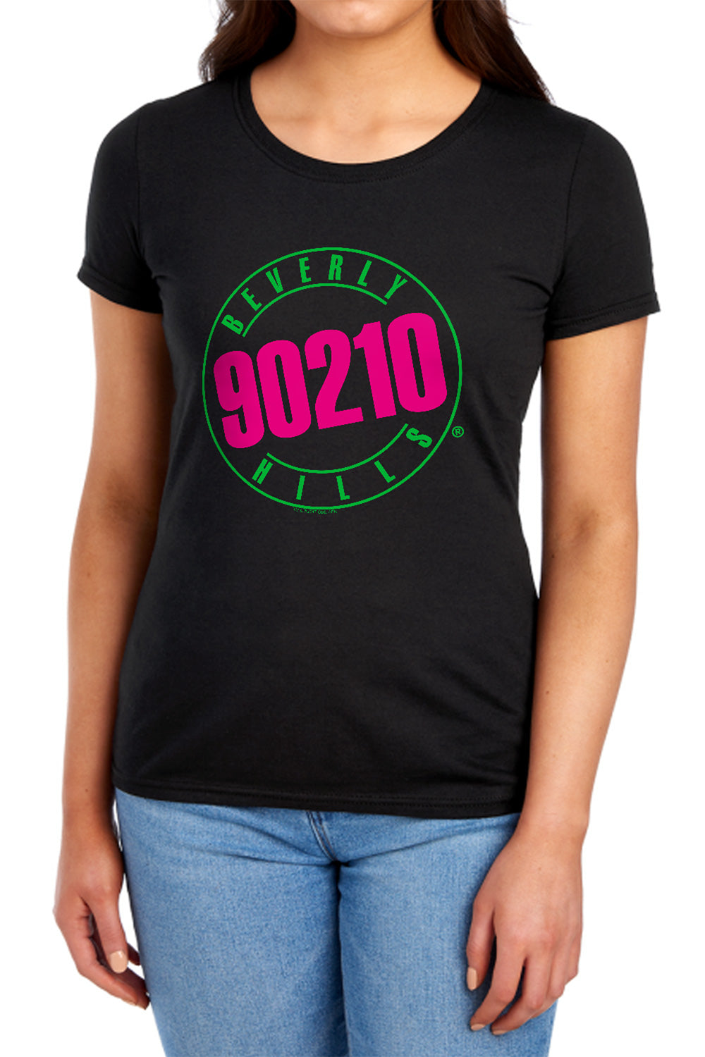 90210 : NEON S\S WOMENS TEE BLACK 2X