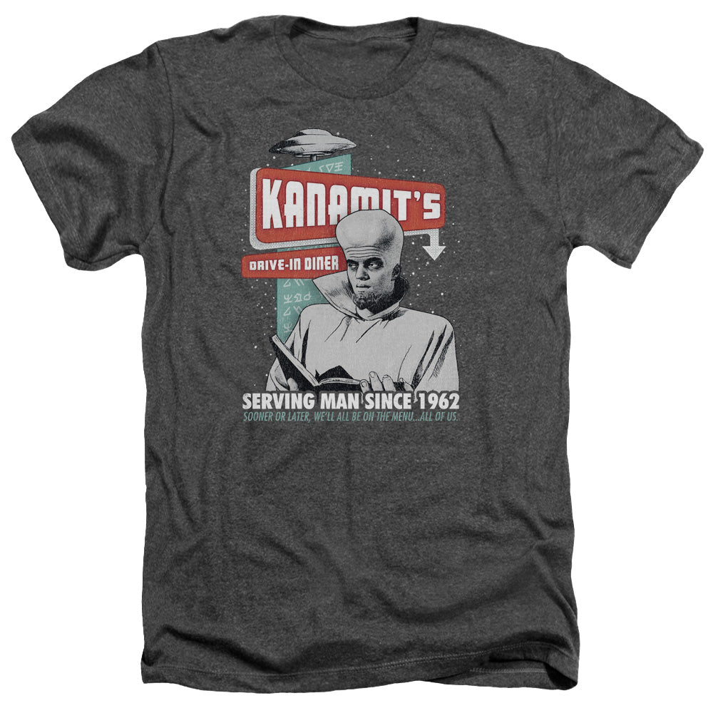 TWILIGHT ZONE : KANAMIT'S DINER ADULT HEATHER Charcoal 2X