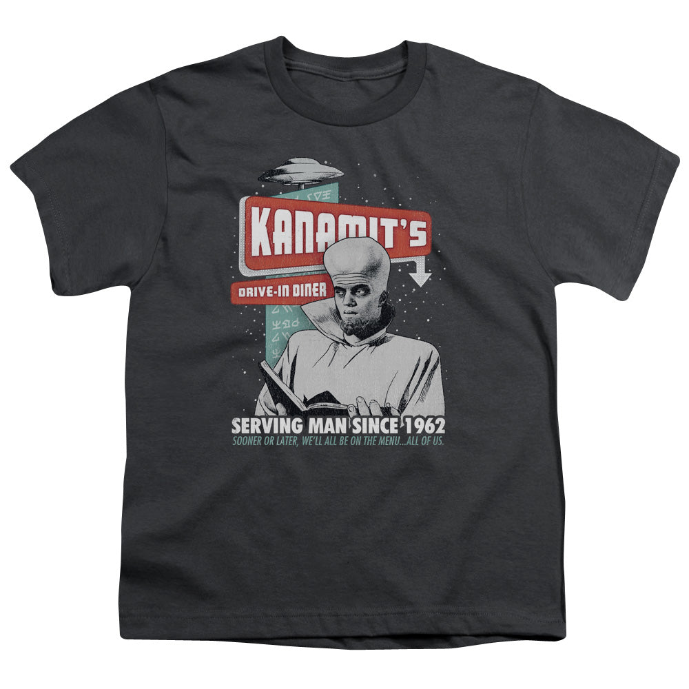 TWILIGHT ZONE : KANAMIT'S DINER S\S YOUTH 18\1 Charcoal XL