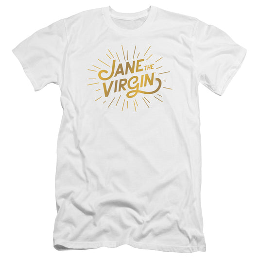 JANE THE VIRGIN : GOLDEN LOGO PREMIUM CANVAS ADULT SLIM FIT 30\1 WHITE SM