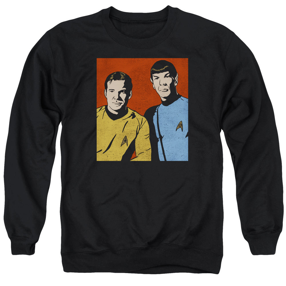 STAR TREK : FRIENDS ADULT CREW SWEAT Black 2X