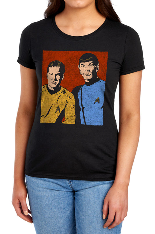 STAR TREK : FRIENDS S\S WOMENS TEE Black 2X