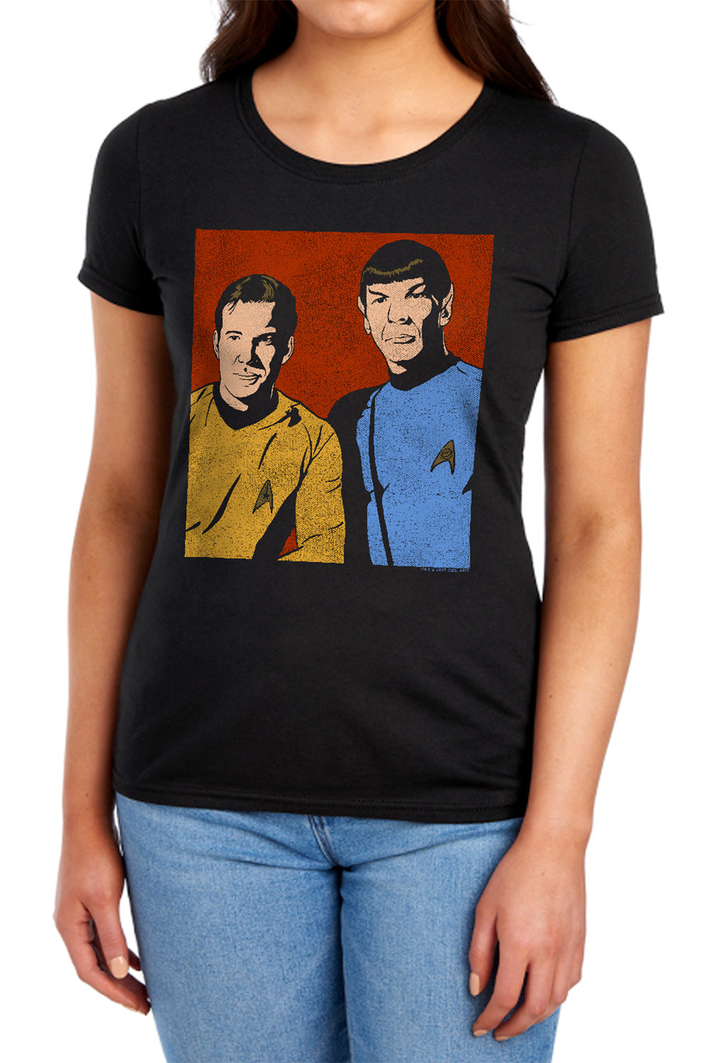 STAR TREK : FRIENDS S\S WOMENS TEE Black LG