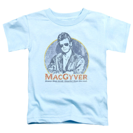 MACGYVER : TITLE S\S TODDLER TEE Light Blue MD (3T)