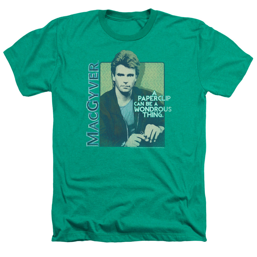 MACGYVER : WONDEROUS PAPERCLIP ADULT HEATHER Kelly Green LG