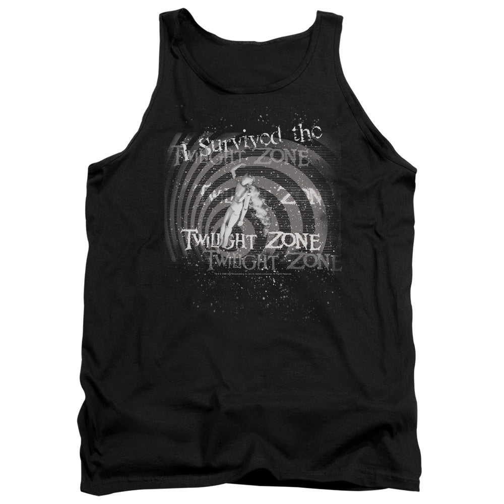 TWILIGHT ZONE : I SURVIVED ADULT TANK BLACK SM