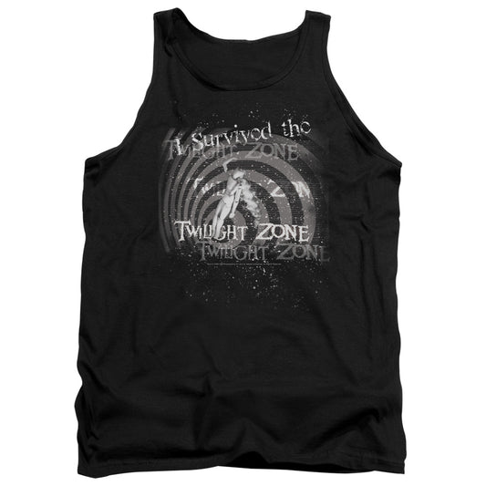 TWILIGHT ZONE : I SURVIVED ADULT TANK BLACK SM