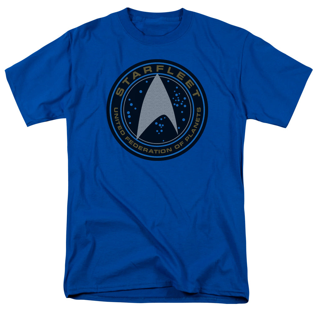 STAR TREK BEYOND : STARFLEET PATCH S\S ADULT 18\1 Royal Blue XL