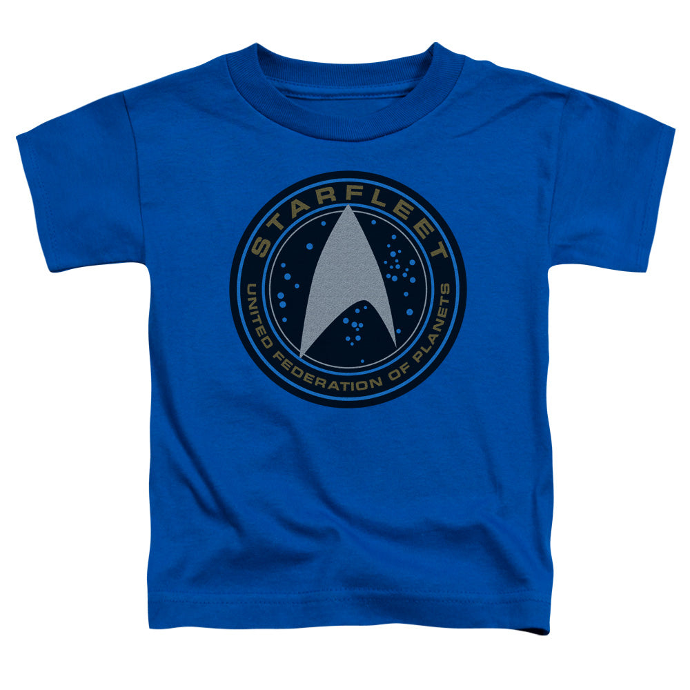 STAR TREK BEYOND : STARFLEET PATCH S\S TODDLER TEE Royal Blue LG (4T)