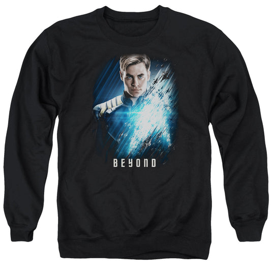 STAR TREK BEYOND : KIRK POSTER ADULT CREW SWEAT Black 2X