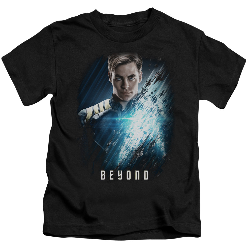 STAR TREK BEYOND : KIRK POSTER S\S JUVENILE 18\1 Black MD (5\6)