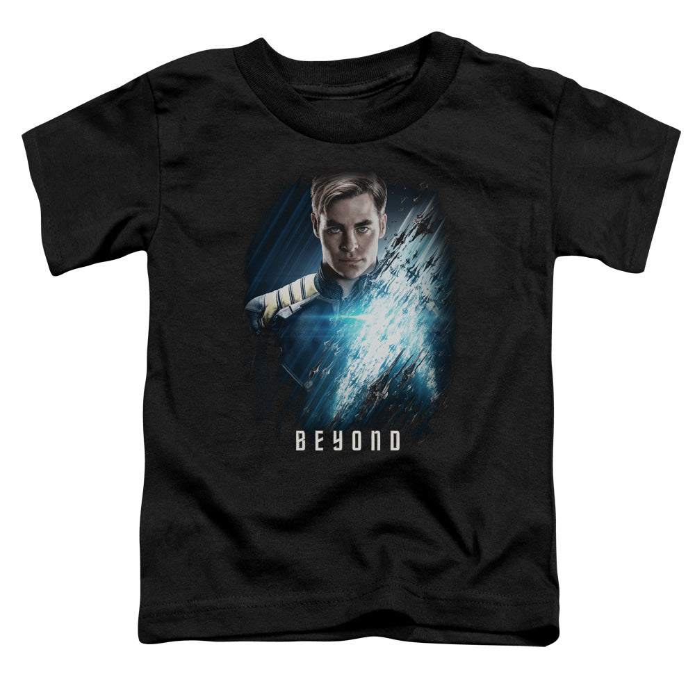 STAR TREK BEYOND : KIRK POSTER S\S TODDLER TEE Black MD (3T)