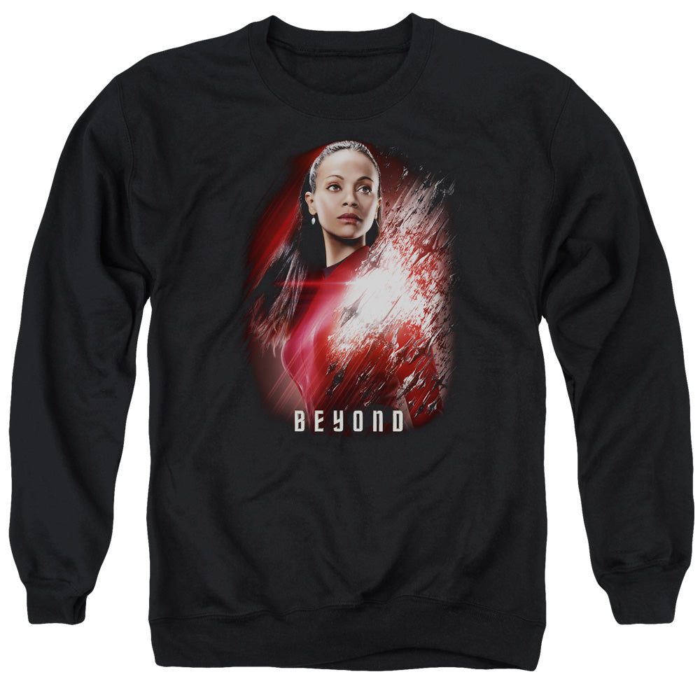 STAR TREK BEYOND : UHURA POSTER ADULT CREW SWEAT Black 2X