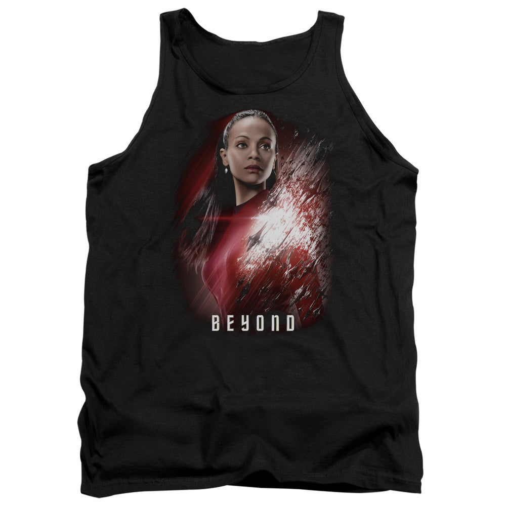 STAR TREK BEYOND : UHURA POSTER ADULT TANK Black 2X