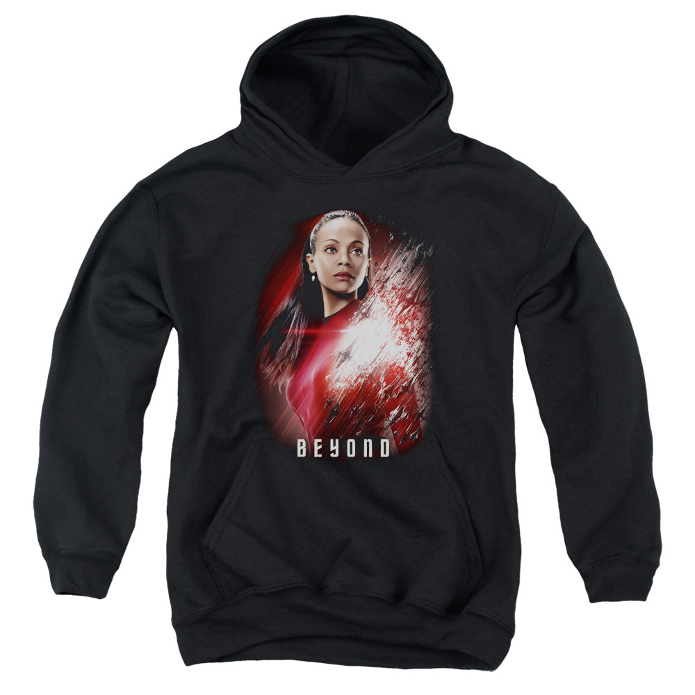 STAR TREK BEYOND : UHURA POSTER YOUTH PULL OVER HOODIE Black LG