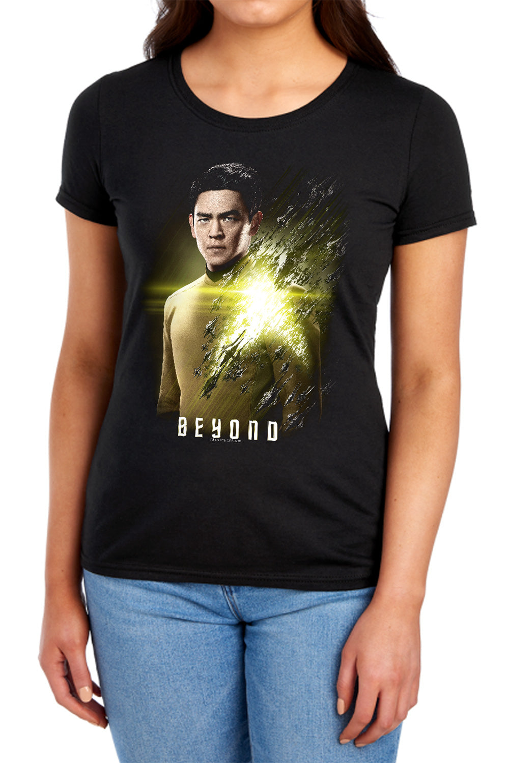 STAR TREK BEYOND : SULU POSTER WOMENS SHORT SLEEVE Black 2X